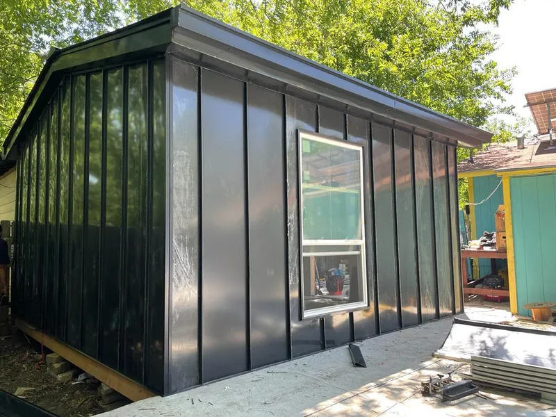 Black standing seam metal wall panels for Metal Roof Installation in Goffstown